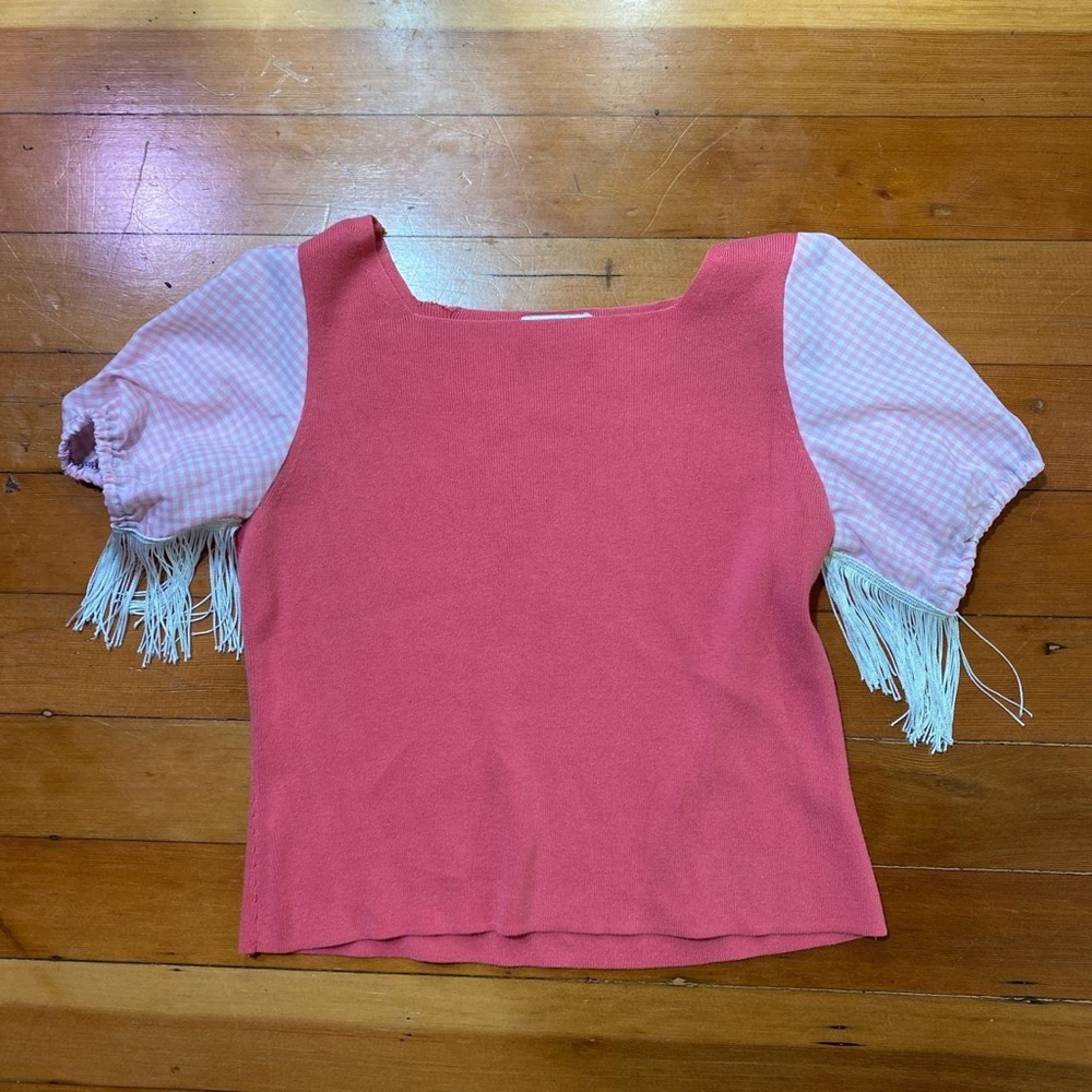 Vintage pink Plaid Customized Top
